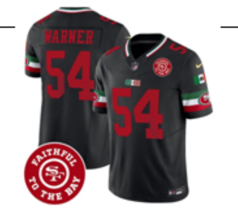 Men Nike San Francisco 49ers 54 Warner black Limited NFL 2025 Jersey 0020